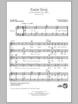 page one of Easter Song (SATB Choir)