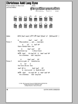 page one of Christmas Auld Lang Syne (Guitar Chords/Lyrics)
