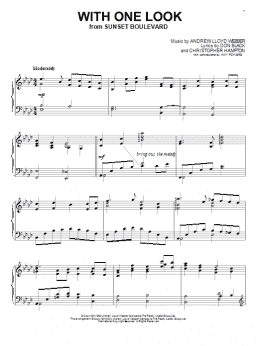 page one of With One Look (Piano Solo)
