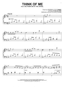 page one of Think Of Me (from The Phantom Of The Opera) (Piano Solo)