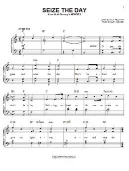page one of Seize The Day (from Newsies) (Easy Piano)