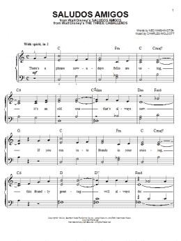 page one of Saludos Amigos (Easy Piano)