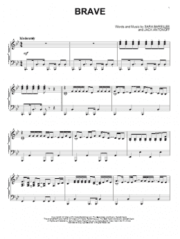 page one of Brave (Piano Solo)