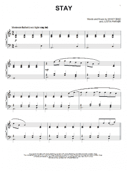 page one of Stay (Piano Solo)
