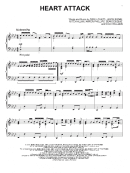 page one of Heart Attack (Piano Solo)