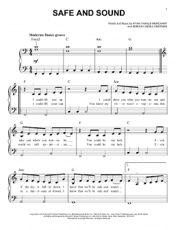 page one of Safe And Sound (Very Easy Piano)