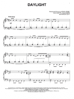 page one of Daylight (Piano Solo)