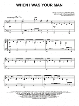 page one of When I Was Your Man (Piano Solo)
