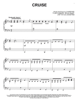 page one of Cruise (Piano Solo)