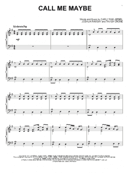 page one of Call Me Maybe (Piano Solo)