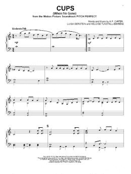 page one of Cups (When I'm Gone) (Piano Solo)