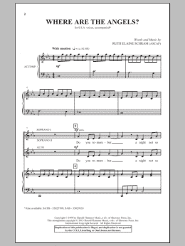 page one of Where Are The Angels (SSA Choir)