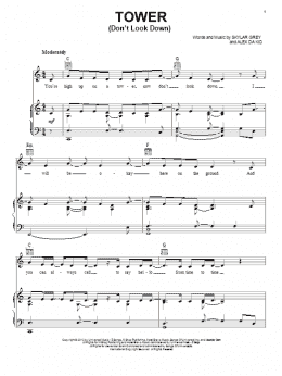 page one of Tower (Don't Look Down) (Piano, Vocal & Guitar Chords (Right-Hand Melody))