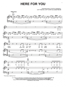 page one of Here For You (Piano, Vocal & Guitar Chords (Right-Hand Melody))