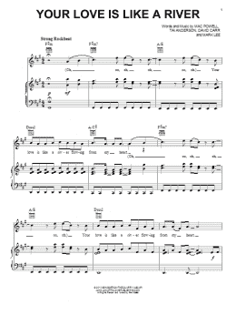 page one of Your Love Is Like A River (Piano, Vocal & Guitar Chords (Right-Hand Melody))