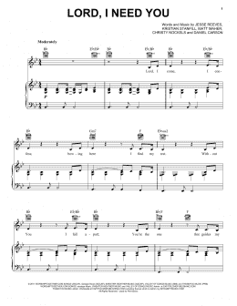 page one of Lord, I Need You (Piano, Vocal & Guitar Chords (Right-Hand Melody))
