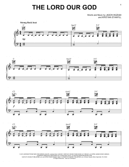 page one of The Lord Our God (Piano, Vocal & Guitar Chords (Right-Hand Melody))