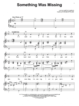 page one of Something Was Missing (Piano, Vocal & Guitar Chords (Right-Hand Melody))