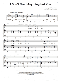 page one of I Don't Need Anything But You (Piano, Vocal & Guitar Chords (Right-Hand Melody))