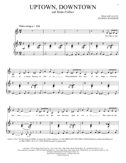 page one of Uptown, Downtown (Piano & Vocal)