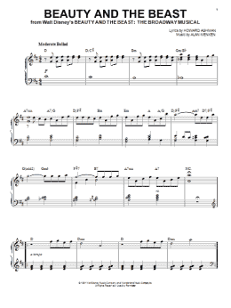 page one of Beauty And The Beast (Piano & Vocal)