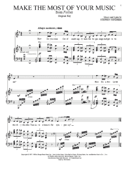 page one of Make The Most Of Your Music (1987) (Piano & Vocal)