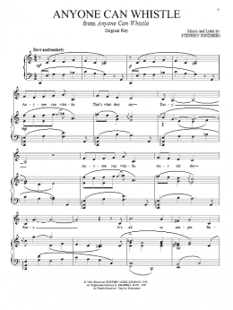 page one of Anyone Can Whistle (Piano & Vocal)