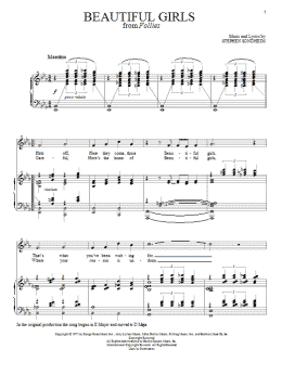 page one of Beautiful Girls (Piano & Vocal)