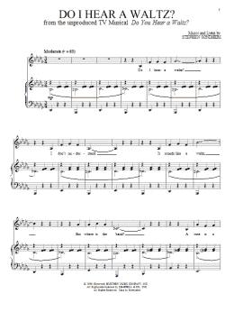 page one of Do I Hear A Waltz? (Piano & Vocal)