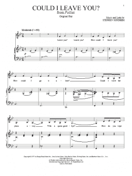 page one of Could I Leave You? (Piano & Vocal)