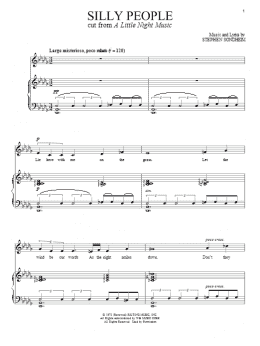 page one of Silly People (Piano & Vocal)