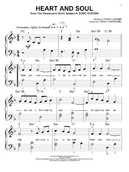 page one of Heart And Soul (Big Note Piano)
