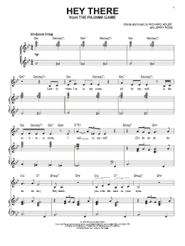 page one of Hey There (Piano & Vocal)