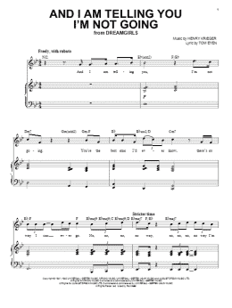 page one of And I Am Telling You I'm Not Going (Piano & Vocal)