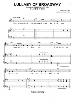page one of Lullaby Of Broadway (Piano & Vocal)