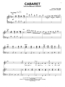 page one of Cabaret (Piano & Vocal)