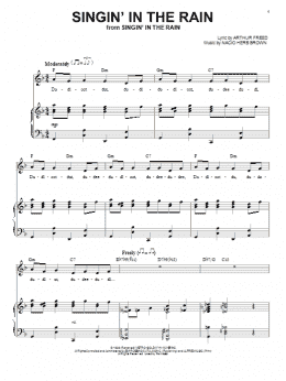page one of Singin' In The Rain (Piano & Vocal)