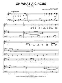 page one of Oh What A Circus (Piano & Vocal)