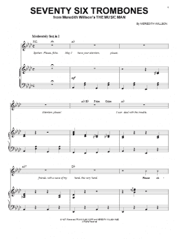 page one of Seventy Six Trombones (Piano & Vocal)