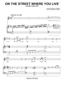 page one of On The Street Where You Live (Piano & Vocal)