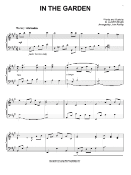 page one of In The Garden (Piano Solo)