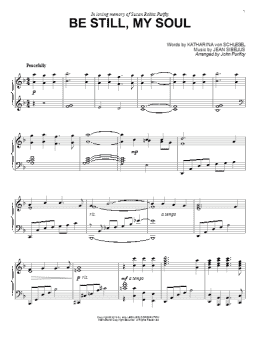 page one of Be Still My Soul (arr. Jon Purifoy) (Piano Solo)