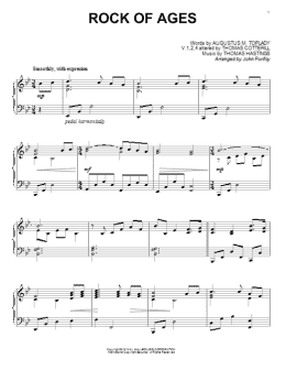 page one of Rock Of Ages (Piano Solo)