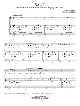 page one of Sand (Piano & Vocal)