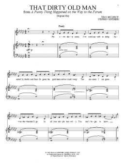 page one of That Dirty Old Man (Piano & Vocal)