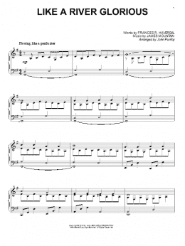 page one of Like A River Glorious (Piano Solo)