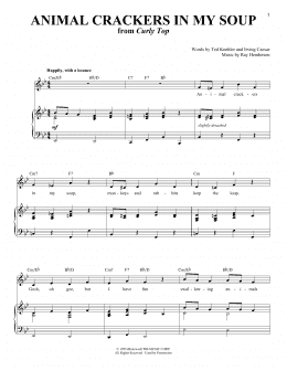 page one of Animal Crackers In My Soup (Piano & Vocal)