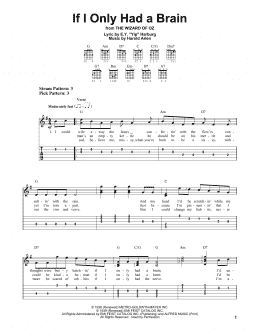 page one of If I Only Had A Brain (Easy Guitar Tab)