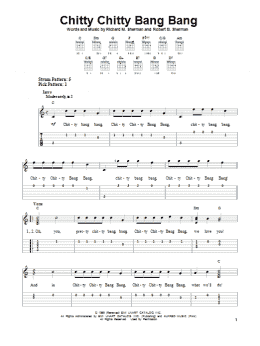 page one of Chitty Chitty Bang Bang (Easy Guitar Tab)