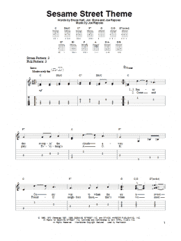page one of Sesame Street Theme (Easy Guitar Tab)